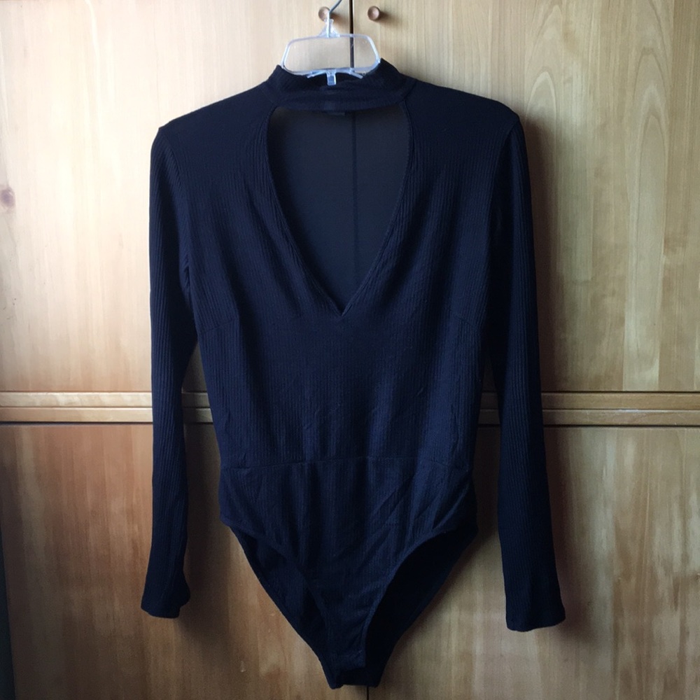 Forever 21 black long sleeve body suit
